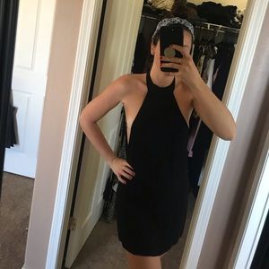 Gypsy by the sea black high neck dress in black